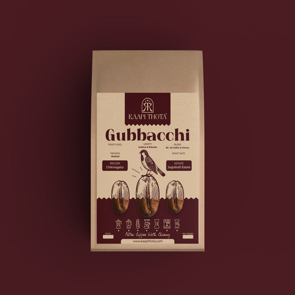 Gubbacchi - Filter Coffee with Chicory - 80:20 Blend - Chikmagalur Coffee