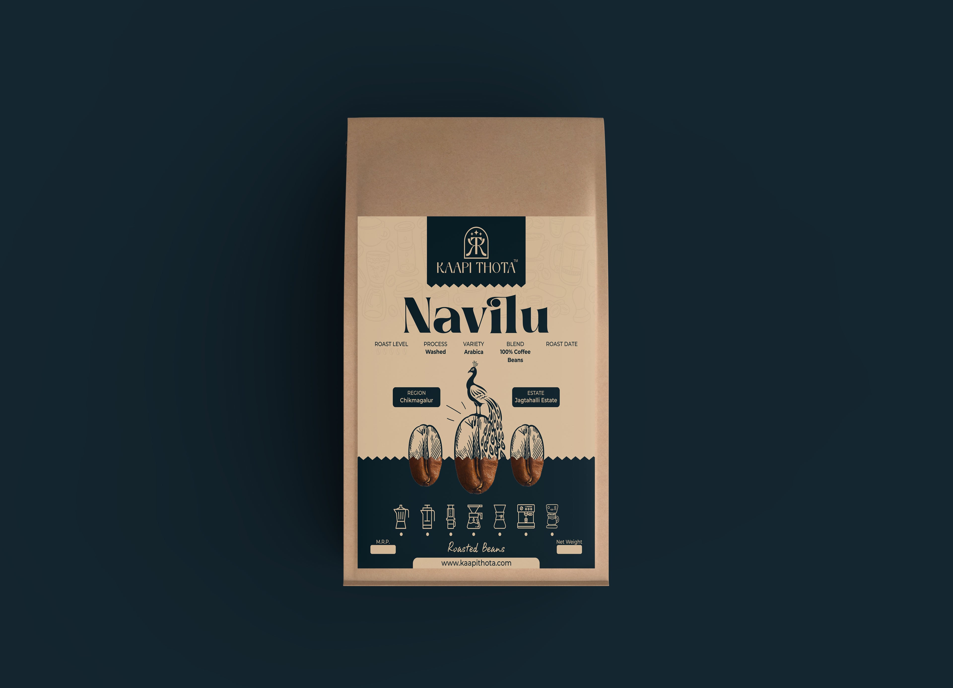 Navilu - 100% Arabica Coffee Beans - Jagtahalli Estate, Chikmagalur