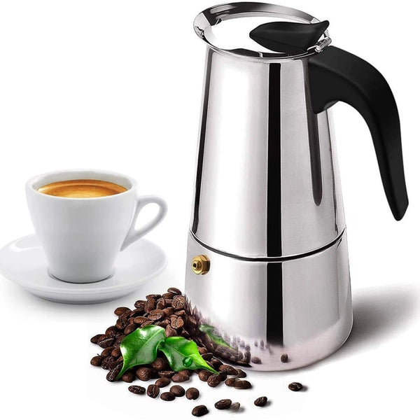 Kaapi Thota ™ Stainless Steel Espresso Maker Stovetop and Induction