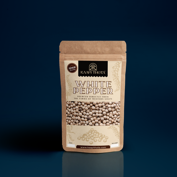 KAAPI THOTA Whole White Peppercorns - Mild Heat and Distinctive Flavor